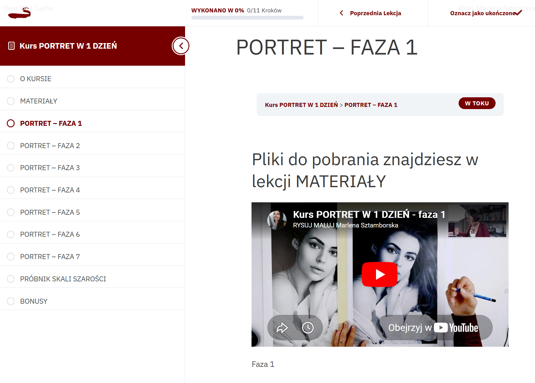 kurs portrett
